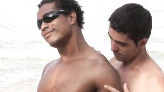 Paco's Beach Hook-Up - Gay Hunk Fucks His Buddy Raw