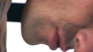 Ink-Splattered Ass Fucked Hard by Isaac Jones with Huge Load of cum