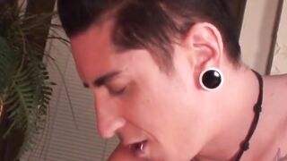 Three-Way Threesome With A Twist! Straight Guy Sandwiched Between Two Lesbians