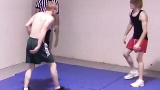 Hardcore Wrestling Action - Naked Brawl Between Hunks