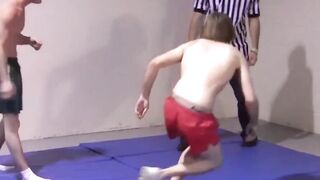 Hardcore Wrestling Action - Naked Brawl Between Hunks