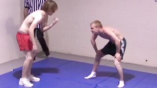 Hardcore Wrestling Action - Naked Brawl Between Hunks