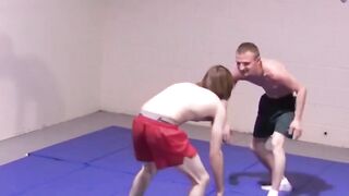 Hardcore Wrestling Action - Naked Brawl Between Hunks
