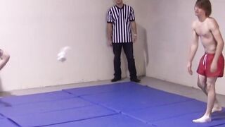 Hardcore Wrestling Action - Naked Brawl Between Hunks
