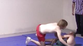 Hardcore Wrestling Action - Naked Brawl Between Hunks