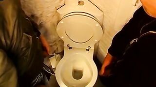 3way muscle hunks domination scene - bondage fetish action in dungeon