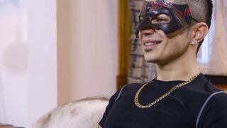 Masked Stud Reveals His Face To Dude In A Wild Threesome