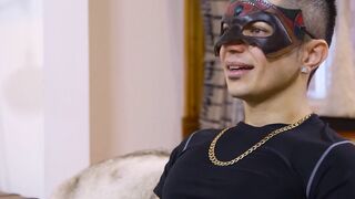 Masked Stud Reveals His Face To Dude In A Wild Threesome