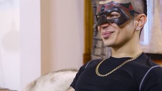 Masked Stud Reveals His Face To Dude In A Wild Threesome