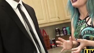 UK Sub Slut Passionate Anal Threesome with Rough Sex