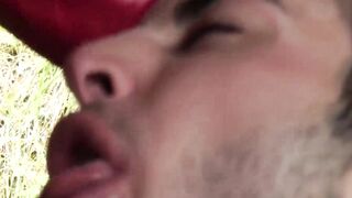 Outdoor Muscle Domination - Submissive Guy Faces Humiliation By Huge Dick