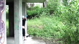 Outdoor Muscle Domination - Submissive Guy Faces Humiliation By Huge Dick