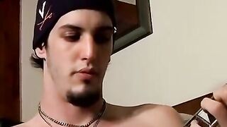 Straight-Guys Jerking Off While Playing Guitar - Old Man's Secret