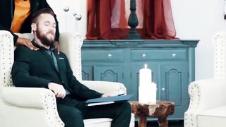 Beard-Fetish Slutty Blonde Gives Deepthroat & Ass Worship To Hunk With Big Dick - POV