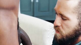 Beard-Fetish Slutty Blonde Gives Deepthroat & Ass Worship To Hunk With Big Dick - POV