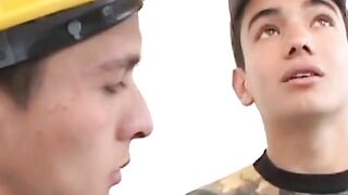 Latino Twunk Riding Dude's Dick While Blasting A Huge Load