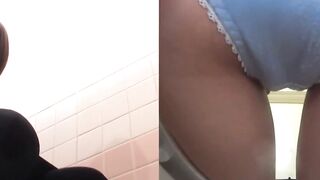 Japanese Teen's Dirty Secret - Finger Plunging in Bathroom Solo Play
