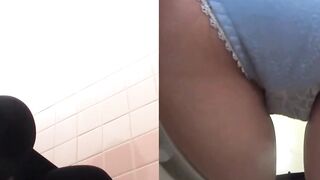 Japanese Teen's Dirty Secret - Finger Plunging in Bathroom Solo Play