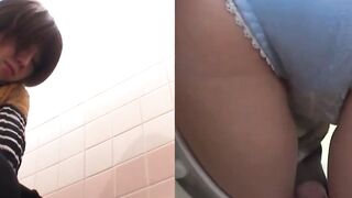 Japanese Teen's Dirty Secret - Finger Plunging in Bathroom Solo Play