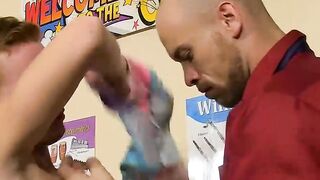 Twinks Ass Drilling Session with Bald Teacher - Hot Twunk Porn