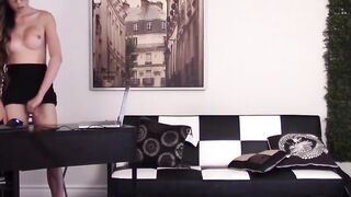 Venus Lex - Office Masturbates With Big Boobs & Climaxes In Her Private Cubicle