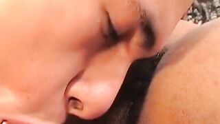 Three's A Charm! Skinny Twink Throat-Fucking Raw Anal Action With Rimjob & Facial
