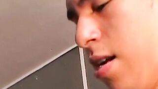 Three's A Charm! Skinny Twink Throat-Fucking Raw Anal Action With Rimjob & Facial