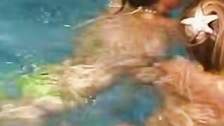 Lesbian Daughters Share Intimate Moments in Public" or "Twincest lesbo pool party fun!