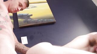 Gay Muscle Hunks Fuck Hard Core Action in Bedroom