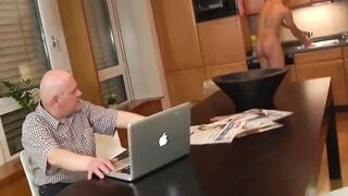 Cleaning Lady Gets Wet & Wild Blow Job From Old Man - PornPros