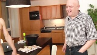 Cleaning Lady Gets Wet & Wild Blow Job From Old Man - PornPros