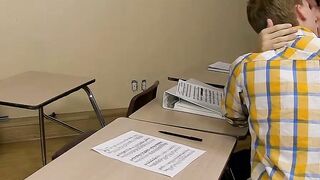 Classroom Twink Threesome - Teen Boys Fuck Hard In Class
