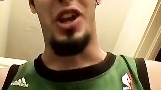 Thick-Dicked Hunk Jacks Off Massive Load on Bed - Old Video Edited with New Titles
