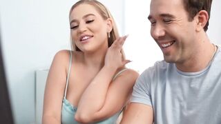 Busty Teen Blake Blossoms Faces A Huge Load From Her Tutor In This Hardcore Scene