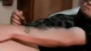 Grandpa's Mature Helper Gives barely legal Guy A Handjob And Blow Job