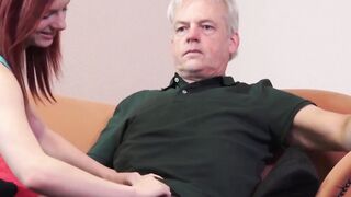 Redheaded Vixen Vanessa Sheldon Fucks Her Grandpas Old Dick - POV