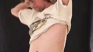 Glasses Geek Solo Masturbation - Close-Up View Of Balls And Dick