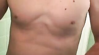 Glasses Geek Solo Masturbation - Close-Up View Of Balls And Dick