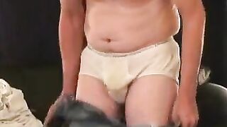 Glasses Geek Solo Masturbation - Close-Up View Of Balls And Dick