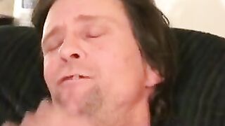 Glasses Geek Solo Masturbation - Close-Up View Of Balls And Dick