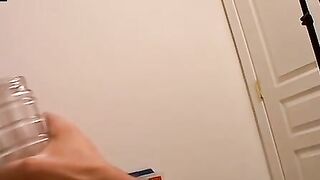 Hot Brunette Twinkle Fucks Her Big-Assed Self With A Giant Pink Dildo