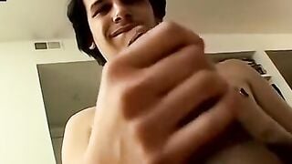 Three Hunks Share Their Big Dicks in Group Masturbation Session