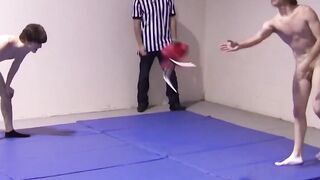Rough-House Wrestling Action with Hot Twinks - Gay Boys Fight Naked