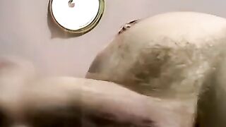 Mustache Man's Close-Up Blowjob with Thick Dick & Gagging