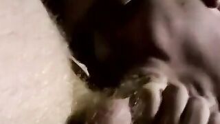 Mustache Man's Close-Up Blowjob with Thick Dick & Gagging