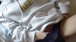 PetiteJapaneseTeen's Wet Pantie Adventure - Close-up Shower Masturbation