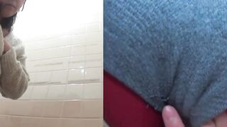 Tokyo Teen's Daring Adventure in Public Toilet - Naughty college girl Masturbates In Urinals
