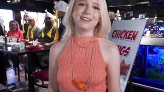 Phoebe Blue's Public Tease - Blowjob & Hand Job With Facial