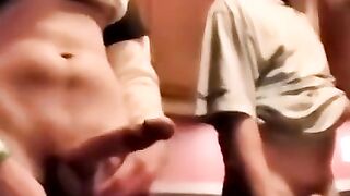 Mature Jacks Off barely legal Twinks in Threesome Action