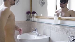 Mystery Hunk Unmasked In Solo Mastubration Session" or "Masked Muscle Guy Jerks Off For You